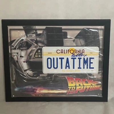 MICHAEL J FOX Hand Signed & Framed License Plate + JSA Back To The Future