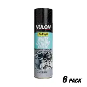 6 x Nulon Pro-Strength White Lithium Grease Spray Can 300g LMG300