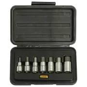 7-Piece STANLEY 1-89-099 1/2" SQ. Drive Hex Bit Metric Socket Set with Tool Box