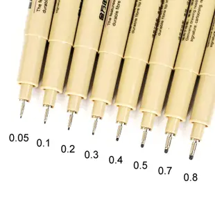 金萬年 防水代針筆（單隻裝） 【西米藝術】8種線寬可選 勾邊筆 草圖筆 繪圖筆 針管筆