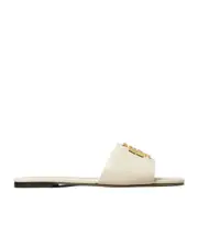 Tory Burch Eleanor Logo Plaque Slides US6,US5,US6.5 Light cream