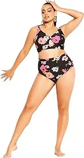 [City Chic] CCX Women's Plus Size Brief - Izzy Hi Waist Print