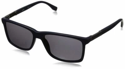 Hugo Boss 0704-V89 Polarized Sunglasses in Blue Ruthenium with Grey Lens