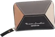 [WRITWAA] Portable Card Organizer Fashionable Zipper Design Card Pouch Small Wallet Coin Container