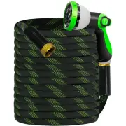 Garden Hose 25 FT, NON-EXPANDABLE Heavy-Duty Flexible & Lightweight Water Hos...
