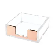 Rose Gold Sticky Note Holder Clear Post Note Holder Acrylic Memo Pad Holder D...