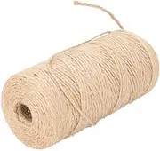 Fdit Hemp Rope Jute Twine for DIY Craft, 100m Hand Stitching on Coil for Room Decoration, Binding (#02)