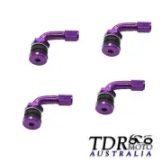 Purple 4x Car Motorcycle Caravan Tyre Valve Extension Adaptor 90 Degree Aluminiu