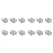 12PK Boxsweden Mesh Plastic Basket Wood Handle Medium 31x20x14cm Assorted