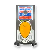 Baby Carrot Sticker Serious Face Wrong Label Quirky Fun Decal B-Side Label Japan