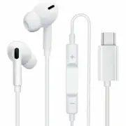 USB Type C Earphone Handsfree Vol Control & Mic for iPhone 16 Plus iPhone 16 Pro