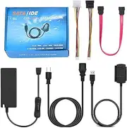tunghey SATA/PATA/IDE Drive to USB 2.0 Adapter Converter Cable for Hard Drive Disk HDD 2.5" 3.5", Compatible with USB 1.1/2.0/3.0, with External AC Power Adapter Included