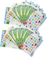 HAMPPLIES 1Set Potty Training Chart with Stickers for Engaging Design for Boys Safe Materials Fits Toilet Training Seats Motivational Sticker for Toilet Training