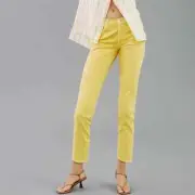 Anthropologie AMO Tomboy Crop Mid Rise Crop Straight In Mimosa Size 25
