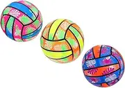 PERSELOSO 3Pcs Inflatable Volleyball Colorful Beach Pool for Indoor Outdoor Fun for Summer Parties Family Games