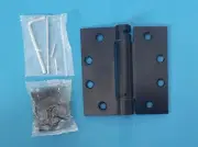 Deltana DSH45U1B 4.5" x 4.5" Spring Hinge Paint Black, w Screws and Hardware