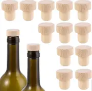 12 Pieces Wine Bottle Corks, T Shaped Wine Bottle Stoppers Reusable Wooden and Rubber Wine Cork Stopper Sealing Plug Bottle