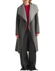 [David Lawrence] Domenic Double Faced Wool Coat in Charcoal