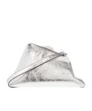 The Attico Day Off Metallic Effect Shoulder Bag One size White