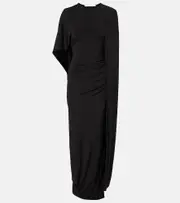 [Stella McCartney] Stella McCartney Caped ruched gown AU 10 black