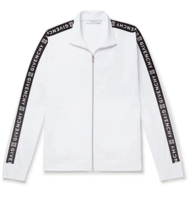 Men’s Givenchy White Jersey Track Jacket With Logo