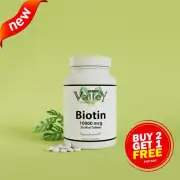 Biotin 10000 mcg Healthy Hair, Nails, Skin, Lower cholesterol