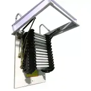 Black Loft Wall Ladder Stairs Attic Folding Ladder Workshop 70*100cm/10.5 ft
