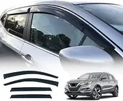 OAD4X4 Weathershields Compatible with Nissan Qashqai J11 Series 2014-2022, Weather Shields Window Visors Wind Deflectors Sun Rain Guard 4PCS Set