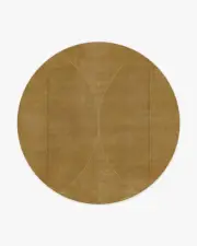 245' Round | Machine Washable Runner Rug | Kid & Pet Friendly | Indoor Rug | Architectural Digest Ayla Gold Tufted Rug | Ruggable