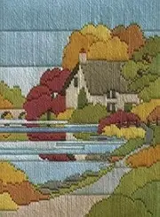 Bothy Threads DW14MLS23 Counted Long Stitch Kit Seasons Autumn Walk 24x17cm