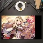 Anime Original Long Hair Blonde Red Eyes Staff Magic D Playmat mat CCG custom