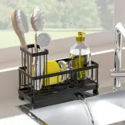 Sponge Holder for Kitchen Sink, Sink Caddy Black-brush