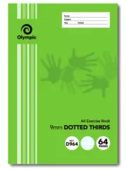 Olympic Exercise Book Dotted Thirds 9mm 64 Pages A4 Green D964 197723