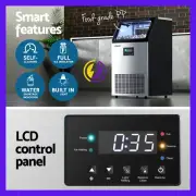 Devanti Commercial Ice Maker Machine Stainless Steel 45kg Ice Cube Tray Bar New