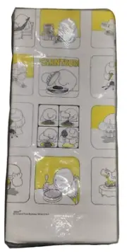 Vintage American Greetings Ziggy Crepe Paper Tablecloth 54x96 in 1974 Sealed