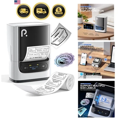 Label Maker Bluetooth Thermal Printer Portable Label Machine Office Home School