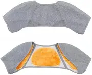 Bamboo Fiber Fleece Lined Thicken Shoulder Pad Wrap Shoulder Warmer Support Protector Elastic Fit Comfortable for Sports