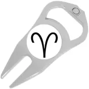 Aries Zodiac Golf Ball Marker Divot Repair Tool Bottle Opener