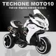 TECHONE MOTO10 兒童電動三輪重機/炫彩發光車輪/雙驅啟動 充電電動車可座內建USB及TIF多功能接口早教功能