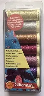 Gutermann Metallic Effect Sewing Thread Set 50m - per pack of 7