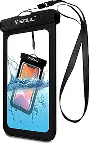 Waterproof Phone Case, Waterproof phone pouch Dry Sealed Bag with Lanyard for All Mobile Phones Samsung, iPhone 14/13/12/11/XS/Max/XR/X Galaxy S10 for Beach Swimming Fishing Hiking Surfing 1Pack Clear