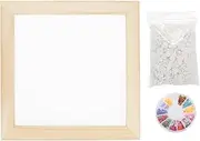 sourcing map Paper Making Screen with Decorate Sequins Wooden Paper Making 7.9" x 20" Papermaking Frame Kit for DIY Paper Craft Making Cards, Bookmarks