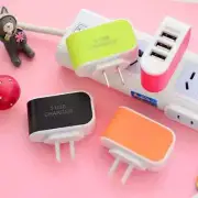 Wall Mount 3 USB US Charger Portable Travel Charger For IP/Typc C/Mirco USB GN