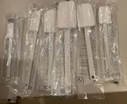 New Pampered Chef Classic White Scraper Spatula Lot of Six 6 Set Mix N Scraper