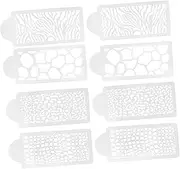 Hohopeti 2 Sets Cake Lace Mold Paw Animal Templates Stencils Leopard Print Baking Stencil Decorating Printing Templates Texture Cake Decoration Tools Environmental Protection Pet White