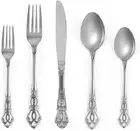SHEUMNT Retro Gold Silverware Set for 4, Gorgeous 20 Pieces Stainless Steel G...