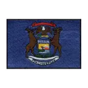 Michigan State Flag Patch US USA Embroidered - Iron On/Sew On