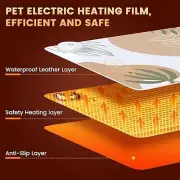 Pad Heated Desk Mat Electric Warm Desk Pad with 3 Heating Levels & Heated Mouse
