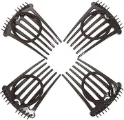 CRILSTYLEO 4pcs Bride Hair Side Combs Elegant Ponytail Holders for Women Delicate Hair Accessories for Weddings present for Special Occasions