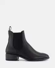 Shelly Shen Tyla/Black Leather Womens Boots 42